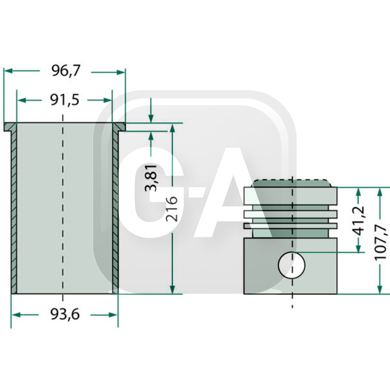 Kit Cylindrée-renault, A 3.152-Super 7 référence fournisseur 14418002